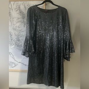 Vince Camuto Sequin Silver Slate Dress